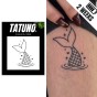 Tatuaż półtrwały syreni ogon