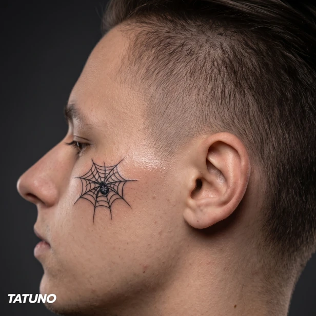 Tatuaż półtrwały pajęczyna