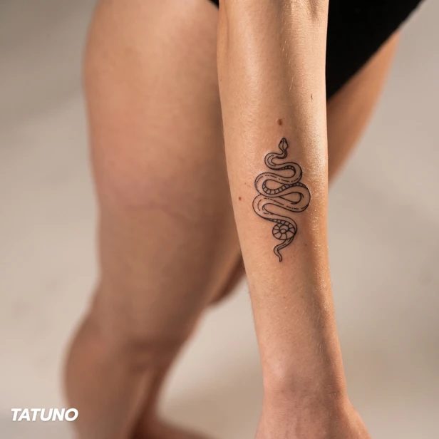 Tatuaż półtrwały wężowy twist