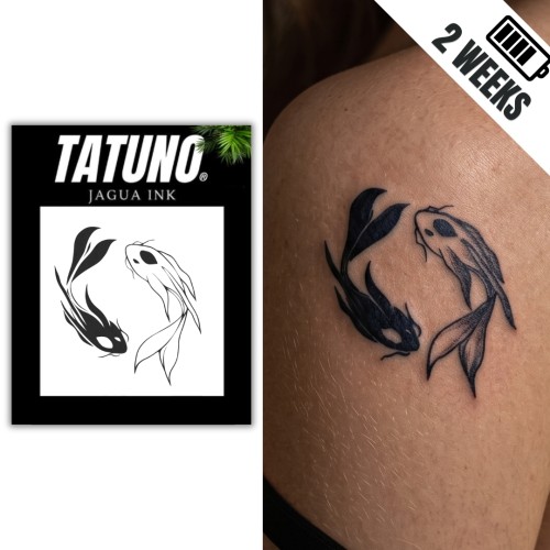 Tatuaż półtrwały rybki yin yang