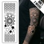Tatuaż półtrwały rękaw mandala hexagon