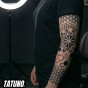 Tatuaż półtrwały rękaw mandala hexagon