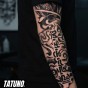 Tatuaż półtrwały rękaw buddyjski klimat