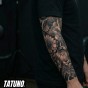 Tatuaż półtrwały rękaw lot w chmurach