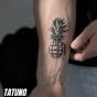 Tatuaż półtrwały wybuchowy ananas