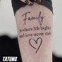 Tatuaż półtrwały rodzina na zawsze