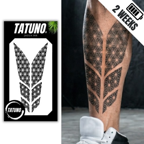 Tatuaż półtrwały geometryczny pancerz