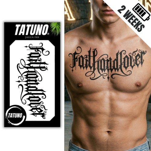 Tatuaż półtrwały faith and love