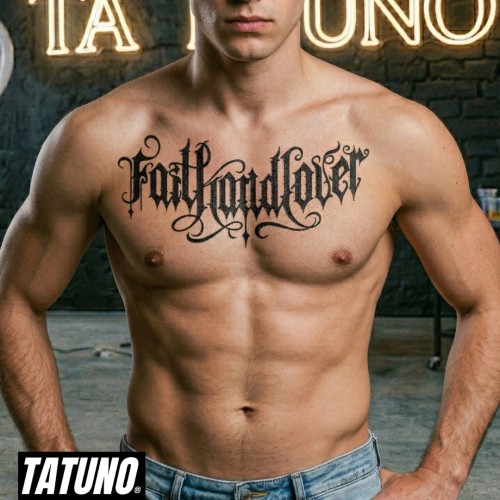 Tatuaż półtrwały faith and love
