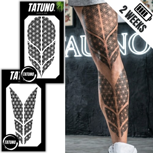 Zestaw leg sleeve półtrwały geometryczna natura
