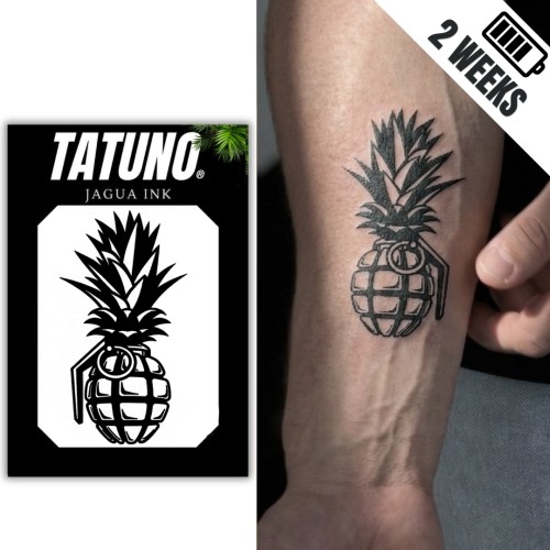 Tatuaż półtrwały wybuchowy ananas