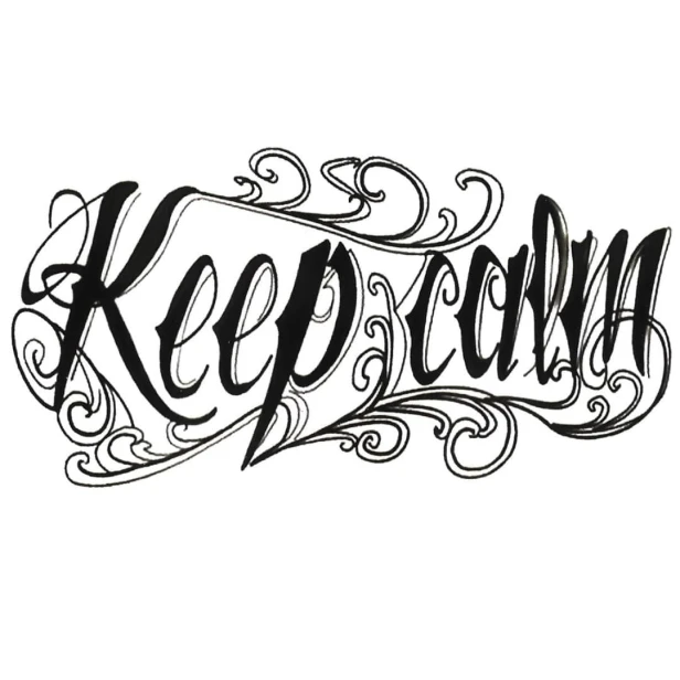 Tatuaż napis keep calm