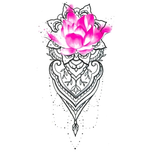 Tatuaż mandala kolorowa
