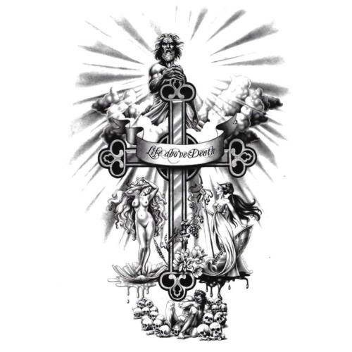Tatuaż religijny krzyż