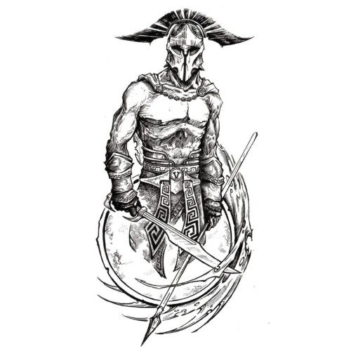 Tatuaż zmywalny rycerz gladiator