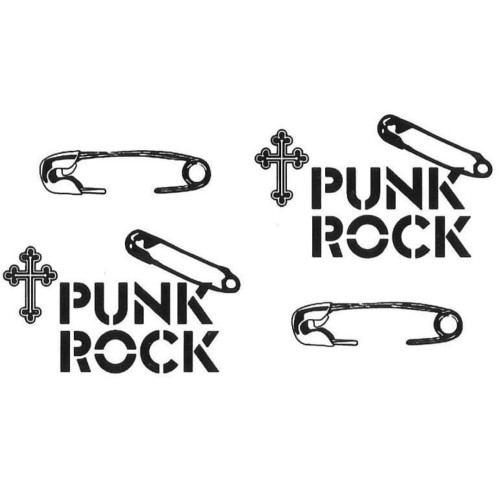 Tatuaż zmywalny punk rock agrafka