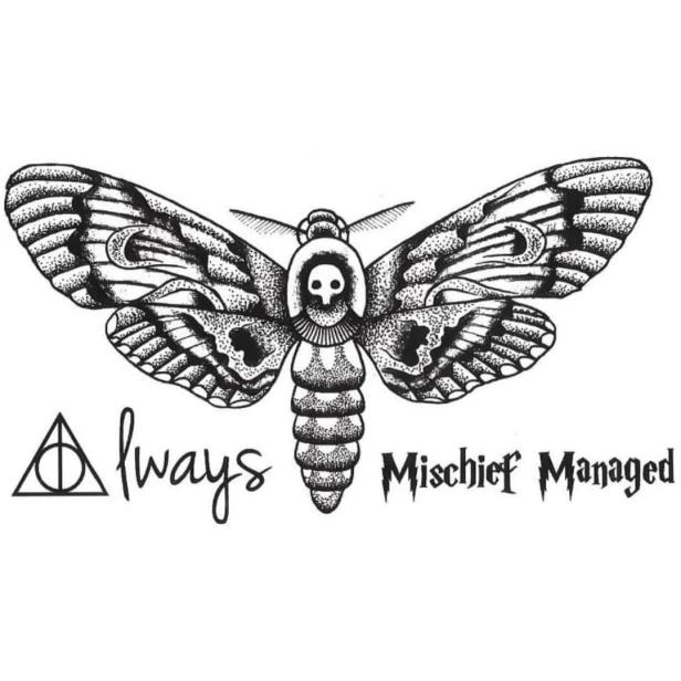 Tatuaż Harry Potter Mischief Managed!