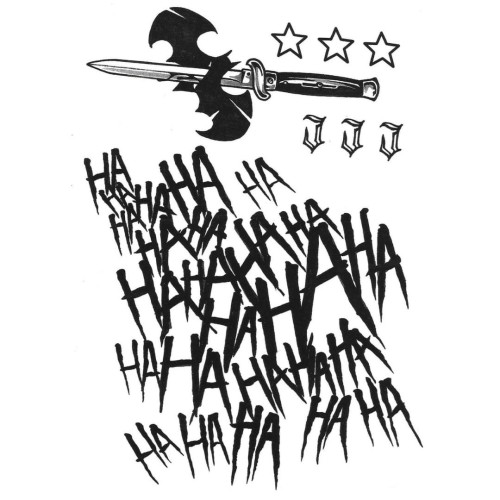 Tatuaż zmywalny creepy laugh nietoperz