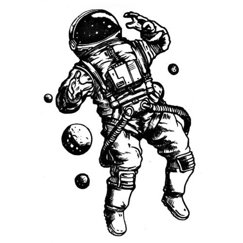 Tatuaż zmywalny kosmonauta Jurij Gagarin