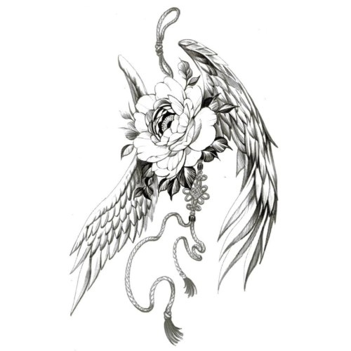 Tatuaż tymczasowy sznur skrzydła fake tattoo