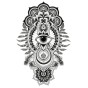 Tatuaż zmywalny oko azteckie piórka mandala