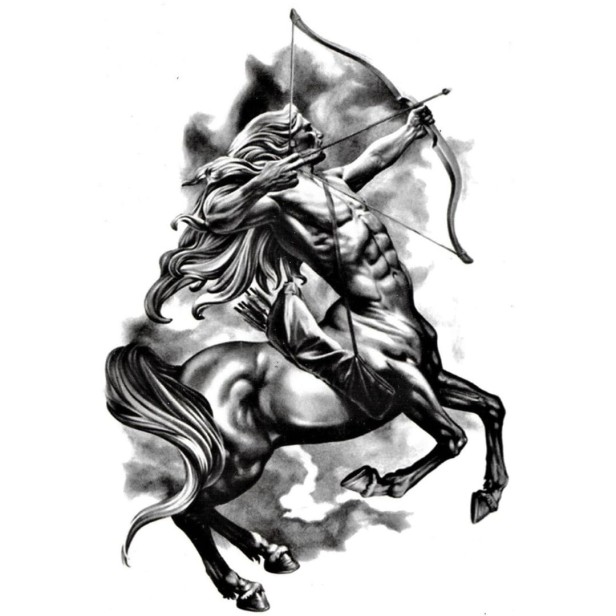 Tatuaż męski tymczasowy centaur