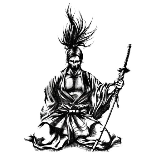 Tatuaż tymczasowy samuraj