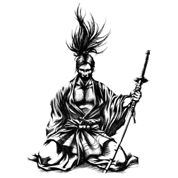 Tatuaż tymczasowy samuraj