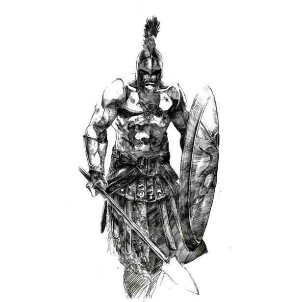 Tatuaż tymczasowy spartan