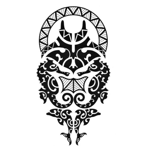 Tatuaż tymczasowy aztecki delfiny
