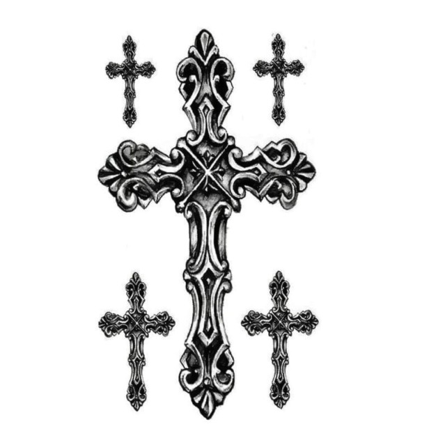 Tatuaż tymczasowy krzyże